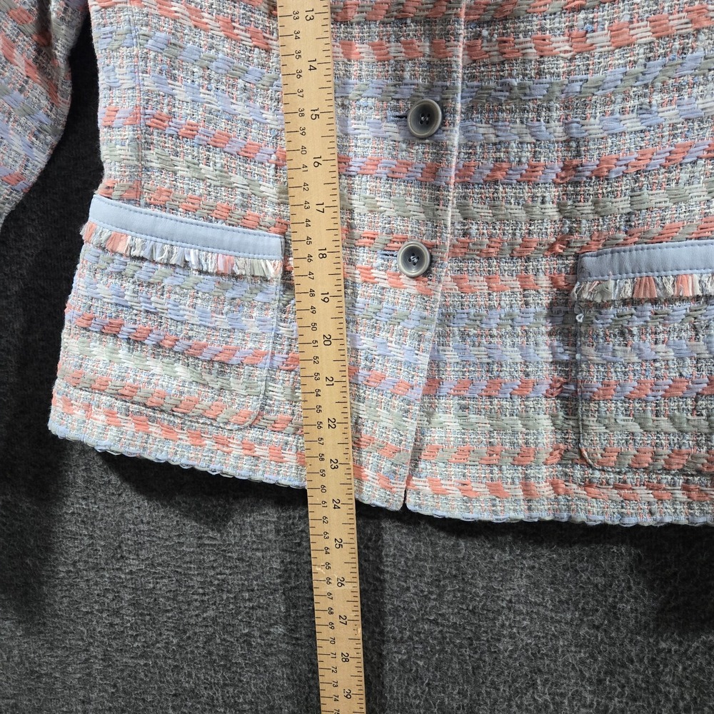 BASLER Size 40 Tweed‎ Button Designer Blazer Jacket Multicolor - Picture 6 of 12